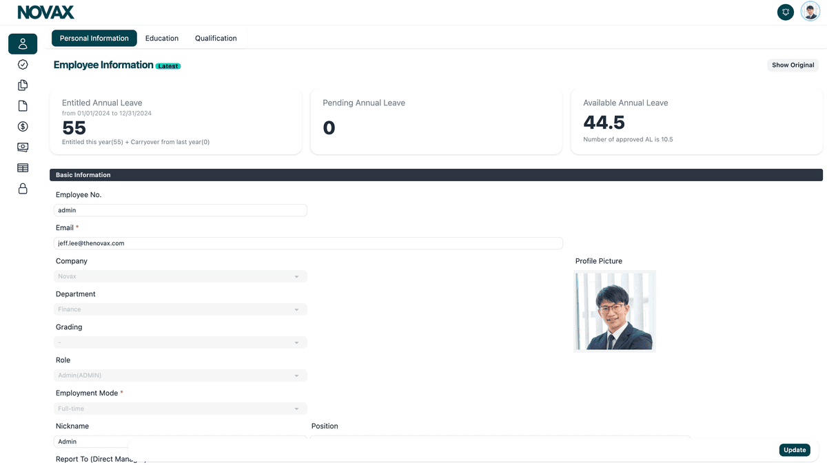 Employee Dashboard Preview